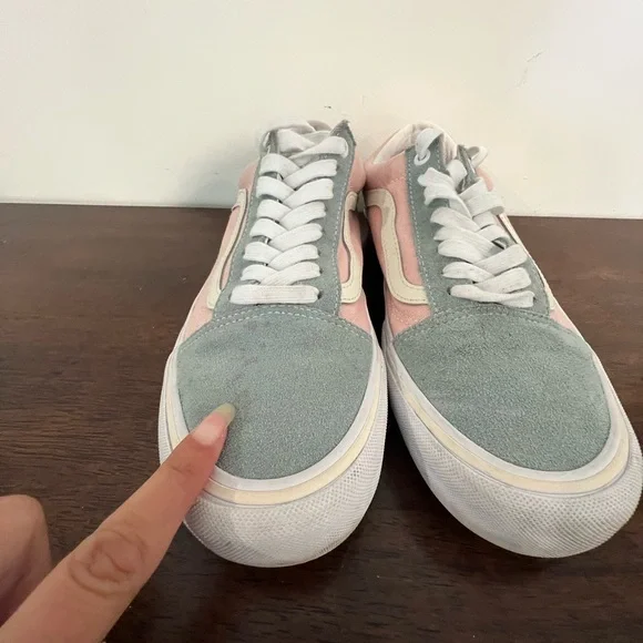 Vans sk8-Hi Pro Washout Blue/Antique checkered Sole Low Top - Picture 4 of 6